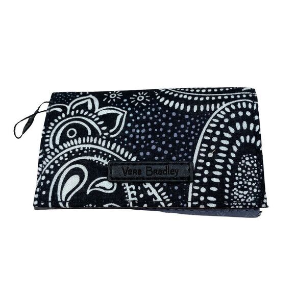 New Without Tags Vera Bradley Black and White Print RFID Card Holder - Picture 2 of 7